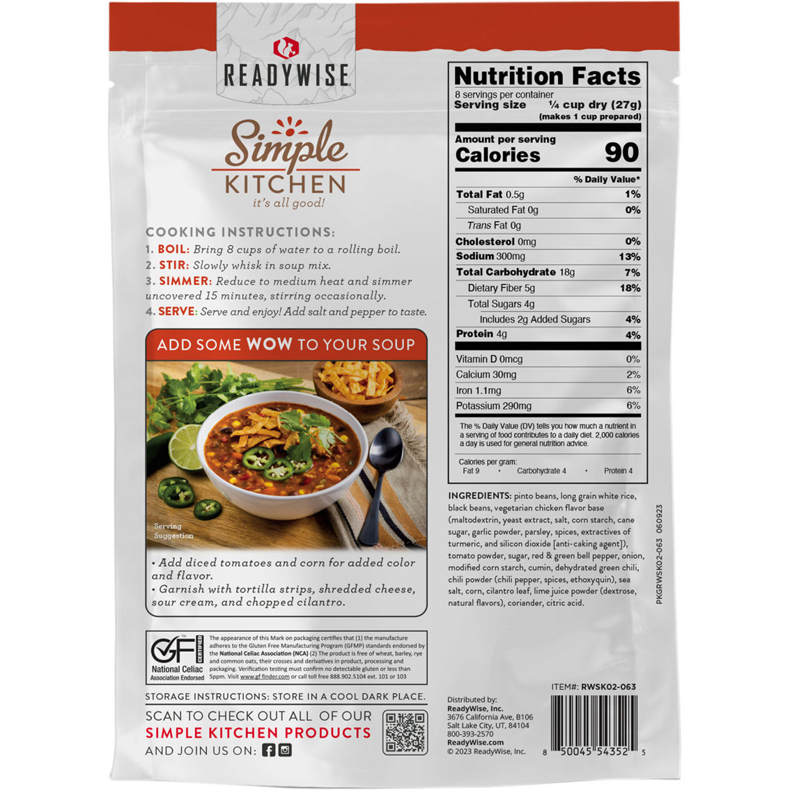 ReadyWise Tortilla Soup Mix Case 6 ct., 8 Servings - Image 2 of 6