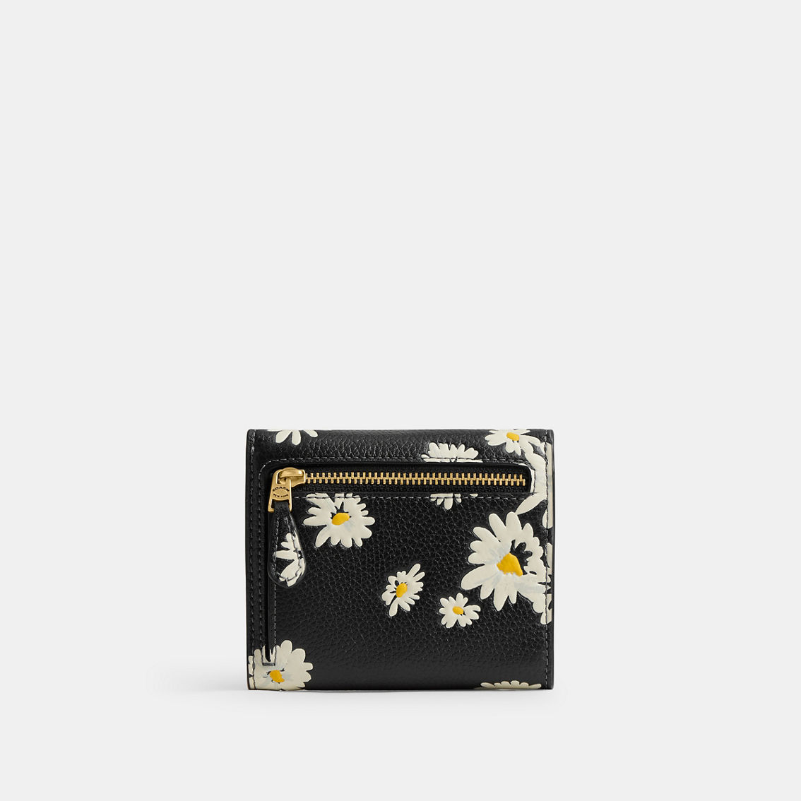 Coach Floral Printed Leather Wyn Black Multi Small Wallet - Image 2 of 3