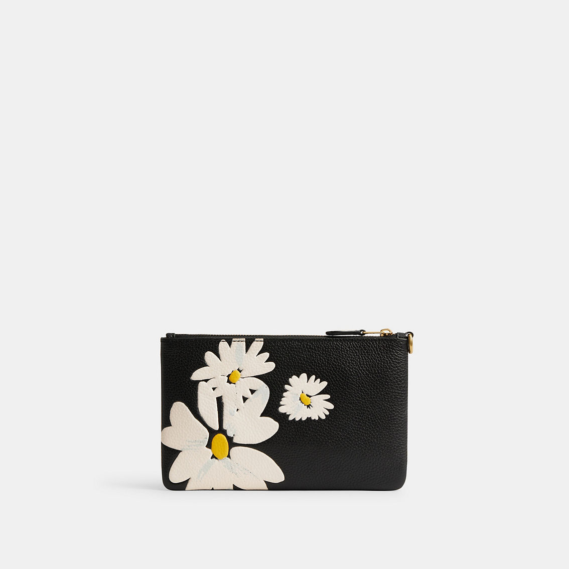 Coach Floral Printed Leather Black Multi Small Wristlet - Image 2 of 2
