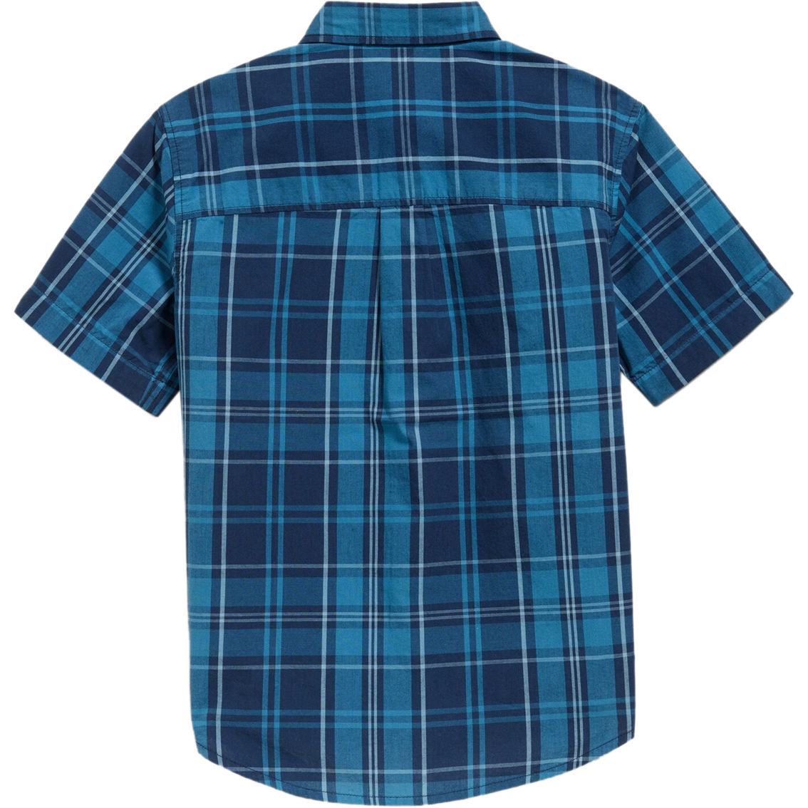 Old Navy Little Boys Poplin Plaid Shirt - Image 2 of 2