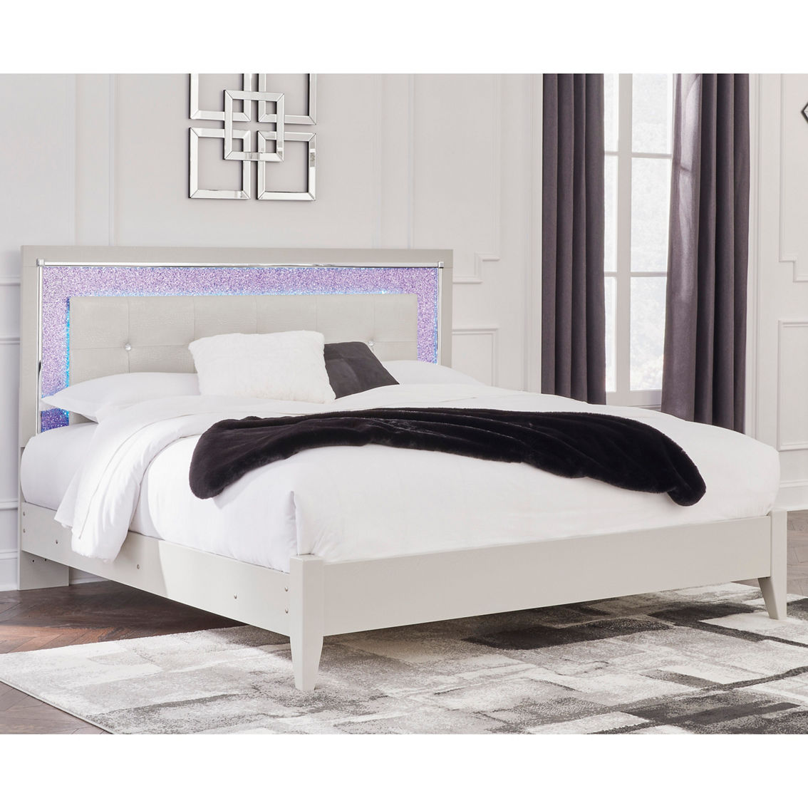 Signature Design by Ashley Zyniden 3 pc. Upholstered Bedroom Set - Image 2 of 8