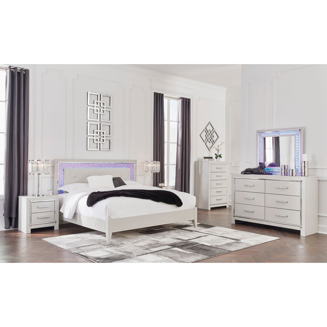 Signature Design by Ashley Zyniden 3 pc. Upholstered Bedroom Set - Image 8 of 8