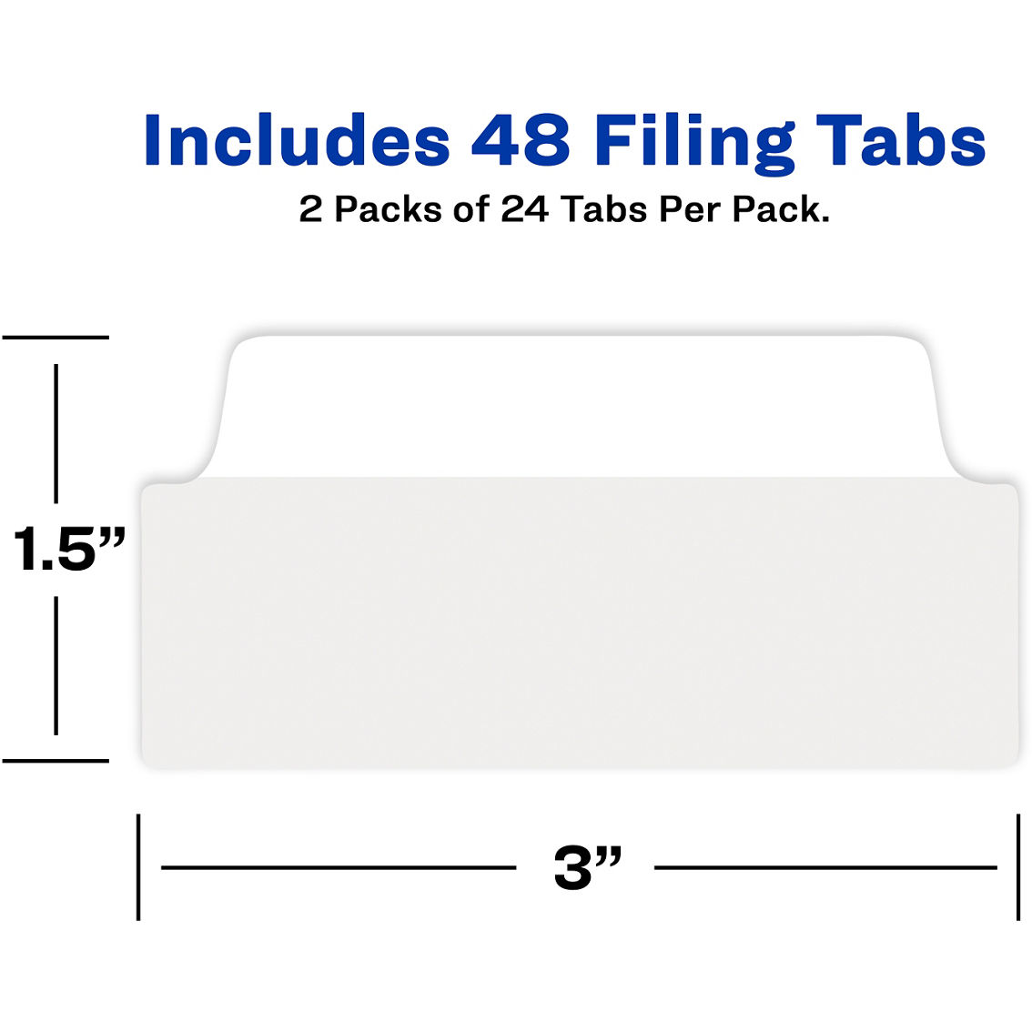 Avery White Filing Tabs Ultra-Tabs, 3 in. x 1.5 in., 24 ct. - Image 4 of 4