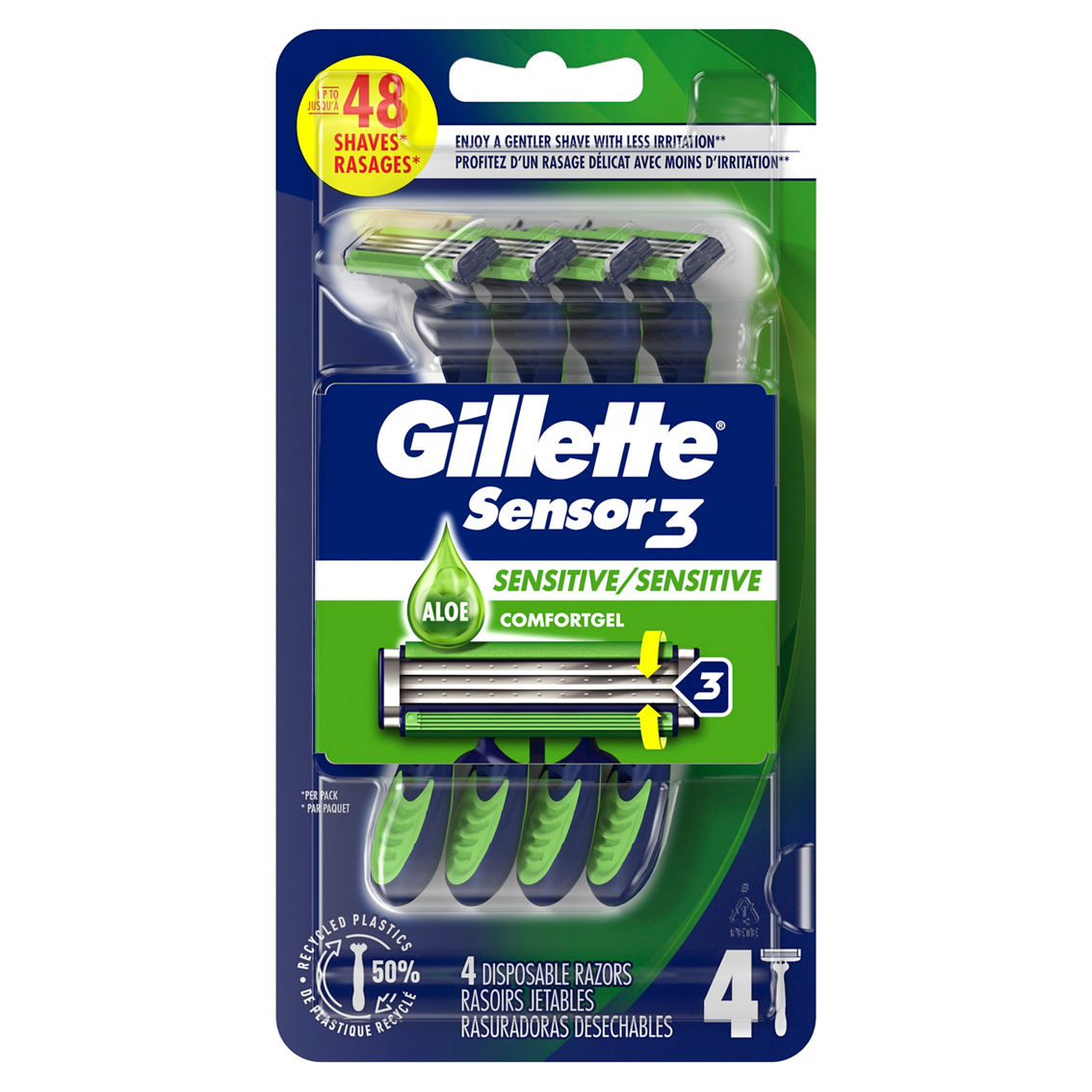 Gillette Sensor3 Sensitive Men's Disposable 4 | | Beauty & Health | Shop The Exchange