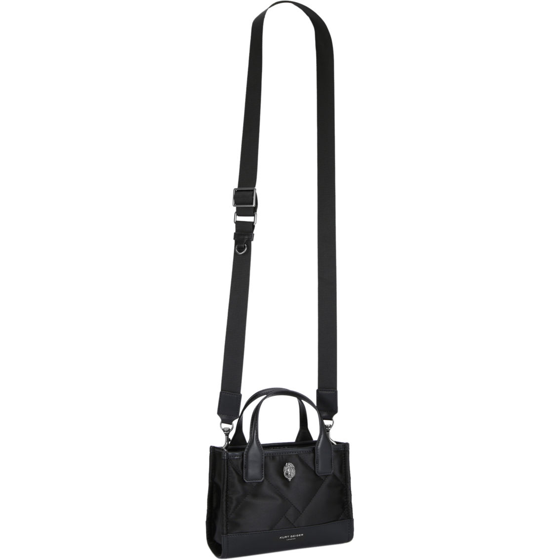 Kurt Geiger Extra Small Recycled Square Shopper, Black - Image 2 of 6