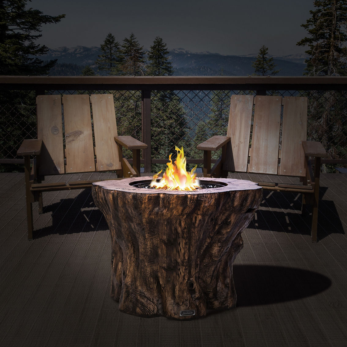 Sunbeam Pioneer Brown Thermoset Resin Fire Pit - Image 5 of 6