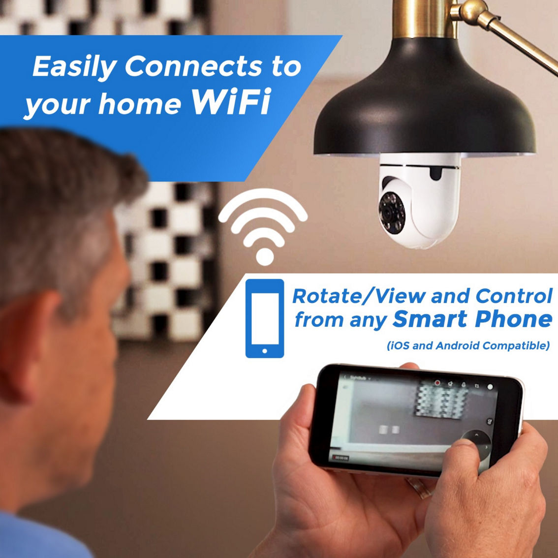 Trend Makers Sight Bulb WiFi Smart Camera Home Security System As Seen On TV - Image 3 of 7