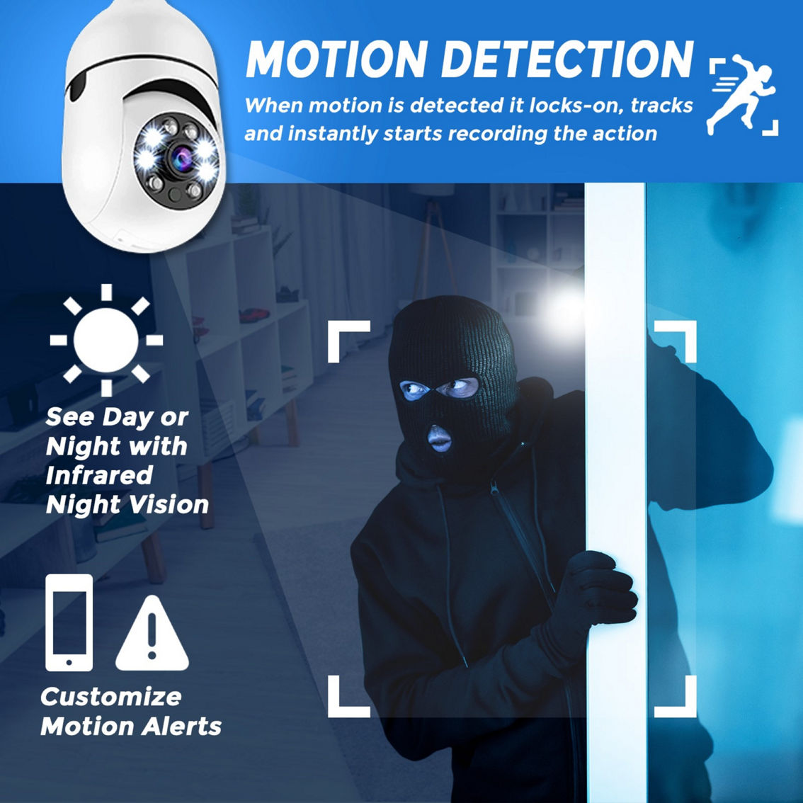 Trend Makers Sight Bulb WiFi Smart Camera Home Security System As Seen On TV - Image 4 of 7