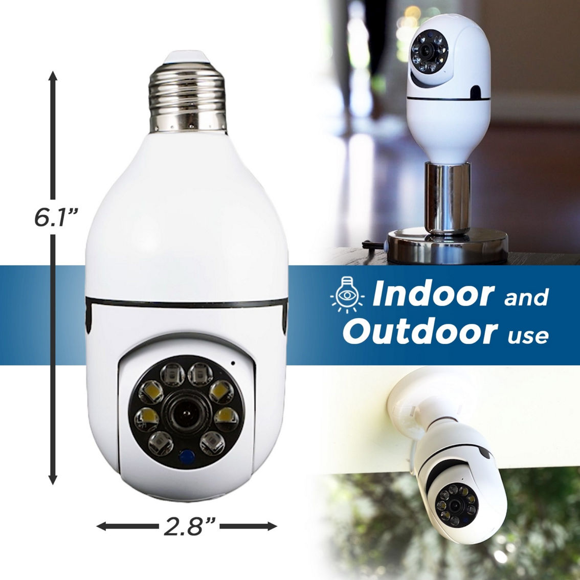 Trend Makers Sight Bulb WiFi Smart Camera Home Security System As Seen On TV - Image 6 of 7