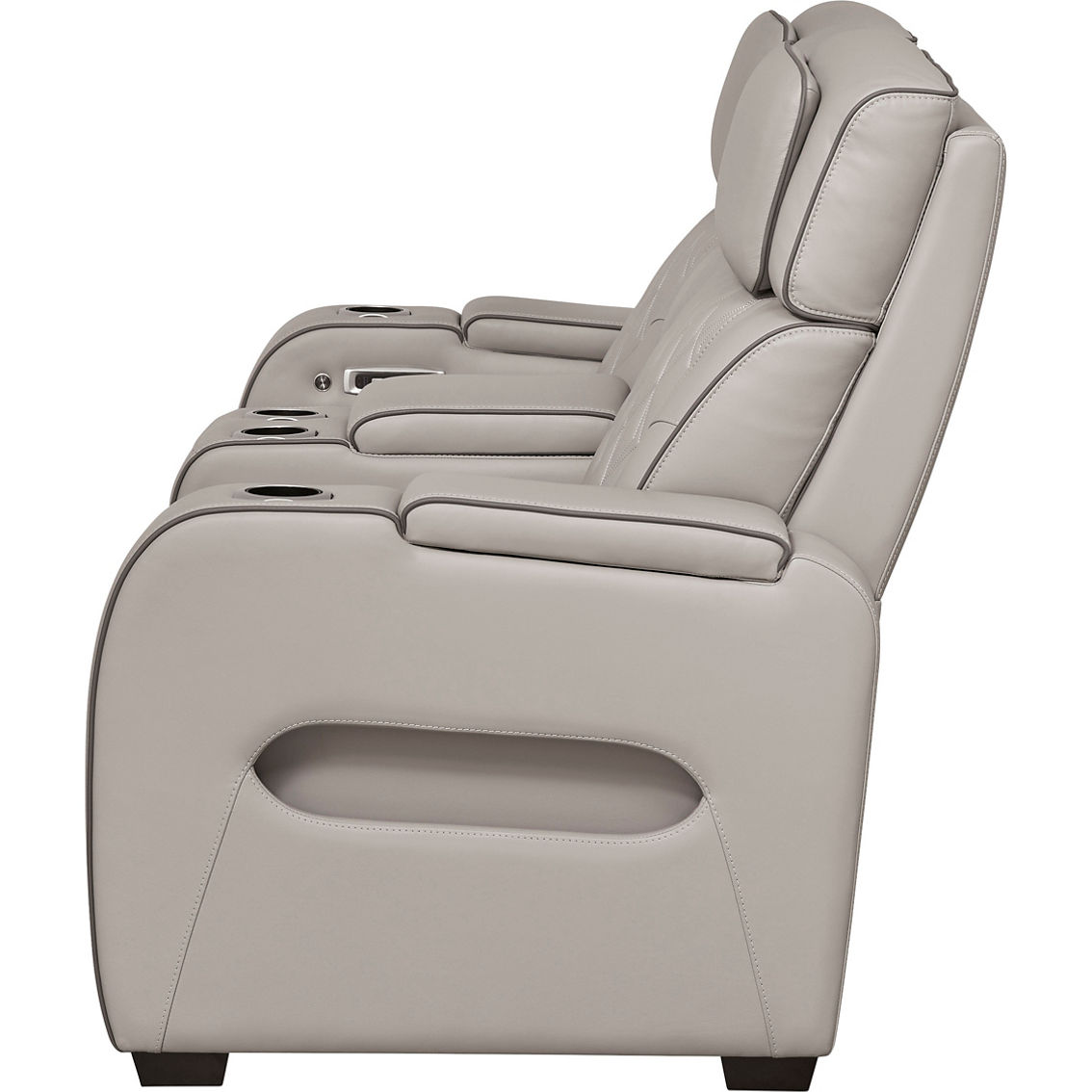 Leather+ by Ashley Boyington Power Reclining Loveseat with Console - Image 4 of 10