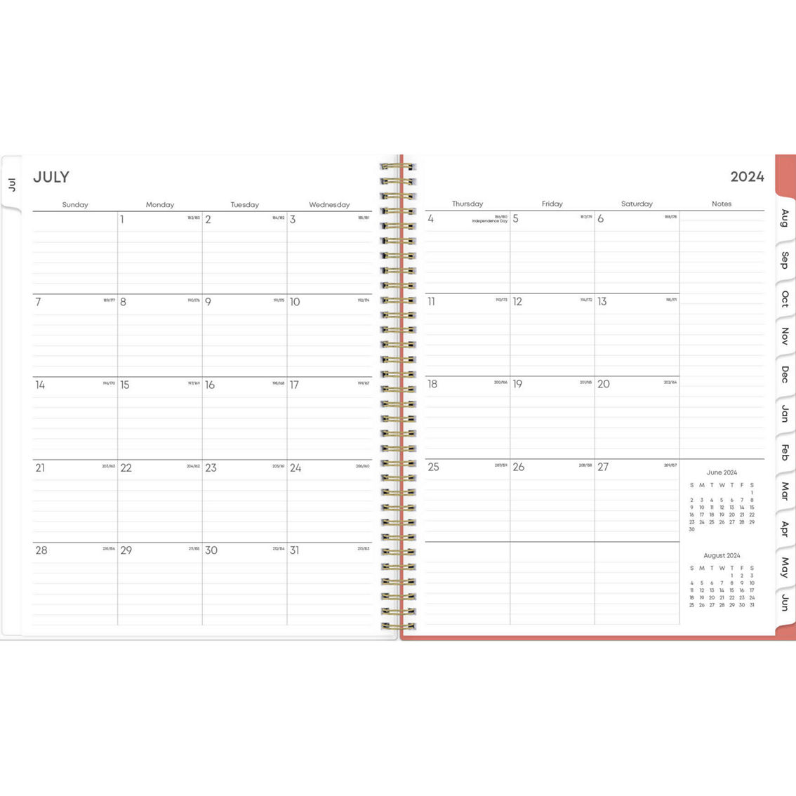 Bluesky 8.5 x 11 in. Cali Pink Weekly/Monthly 2024-2025 Academic Planning Calendar - Image 3 of 3