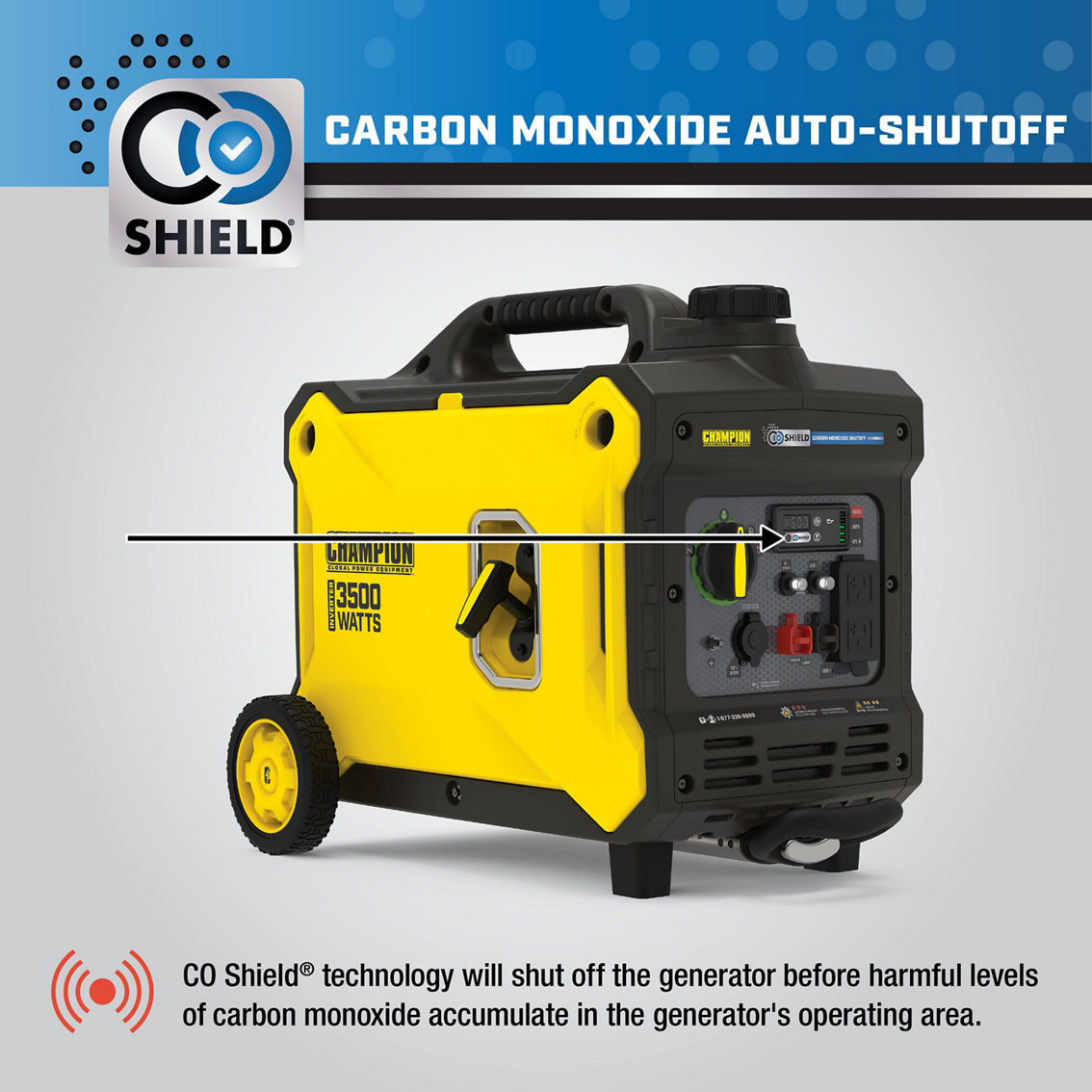 Champion 3500 Watt Inverter Generator with Quiet Technology and CO Shield - Image 2 of 10
