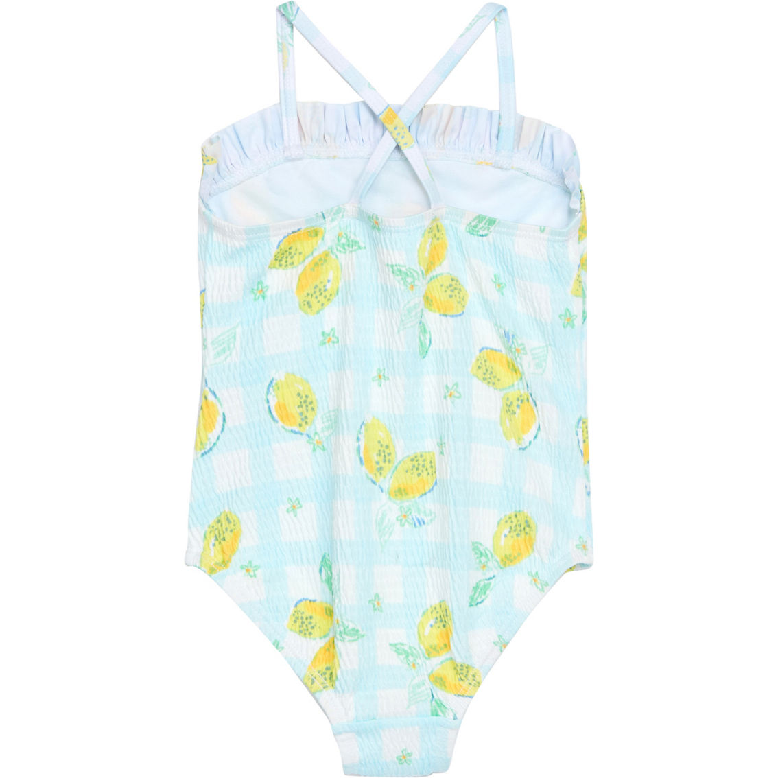 Wippette Toddler Girls Gingham and Lemon 1 pc. Swimsuit - Image 2 of 2