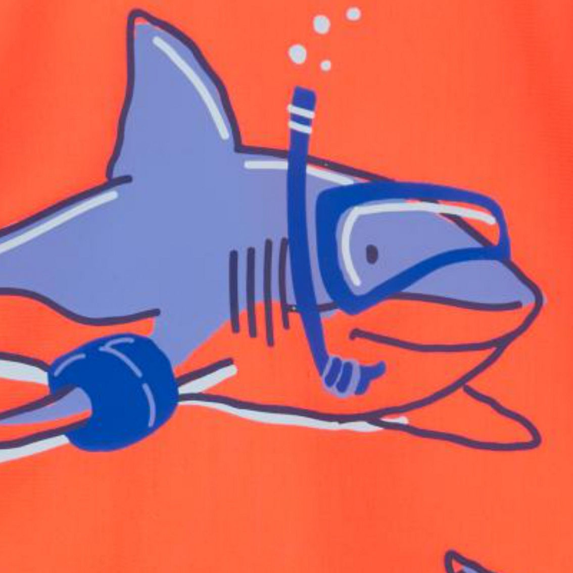 Carter's Baby Boys Shark Scuba Rashguard Top and Shorts 2 pc. Swim Set - Image 3 of 3