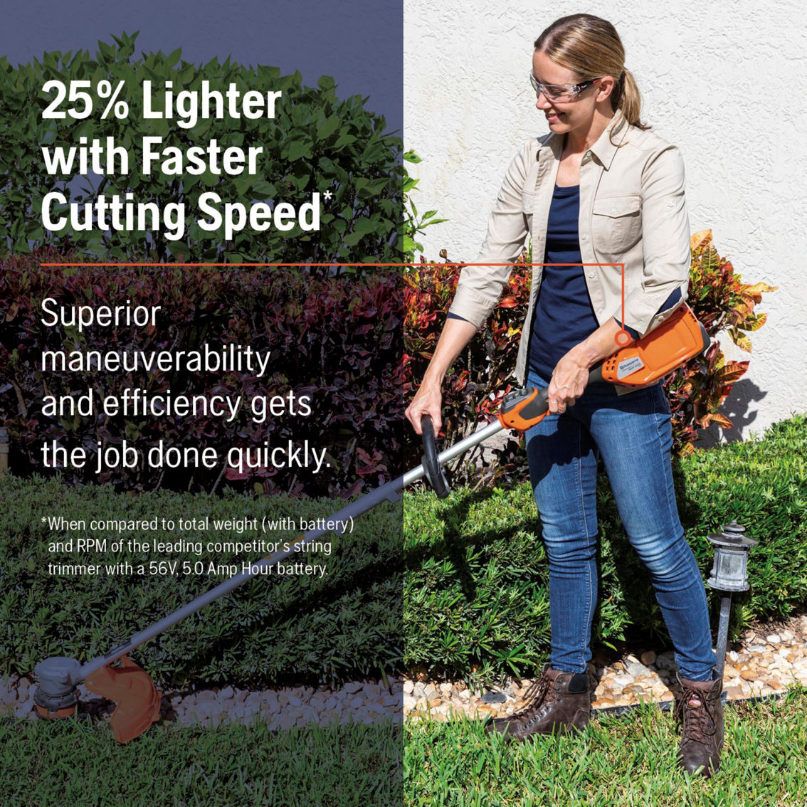 Husqvarna 320iL 16 in. Dual Direction Straight Shaft Cordless String Trimmer - Image 2 of 6