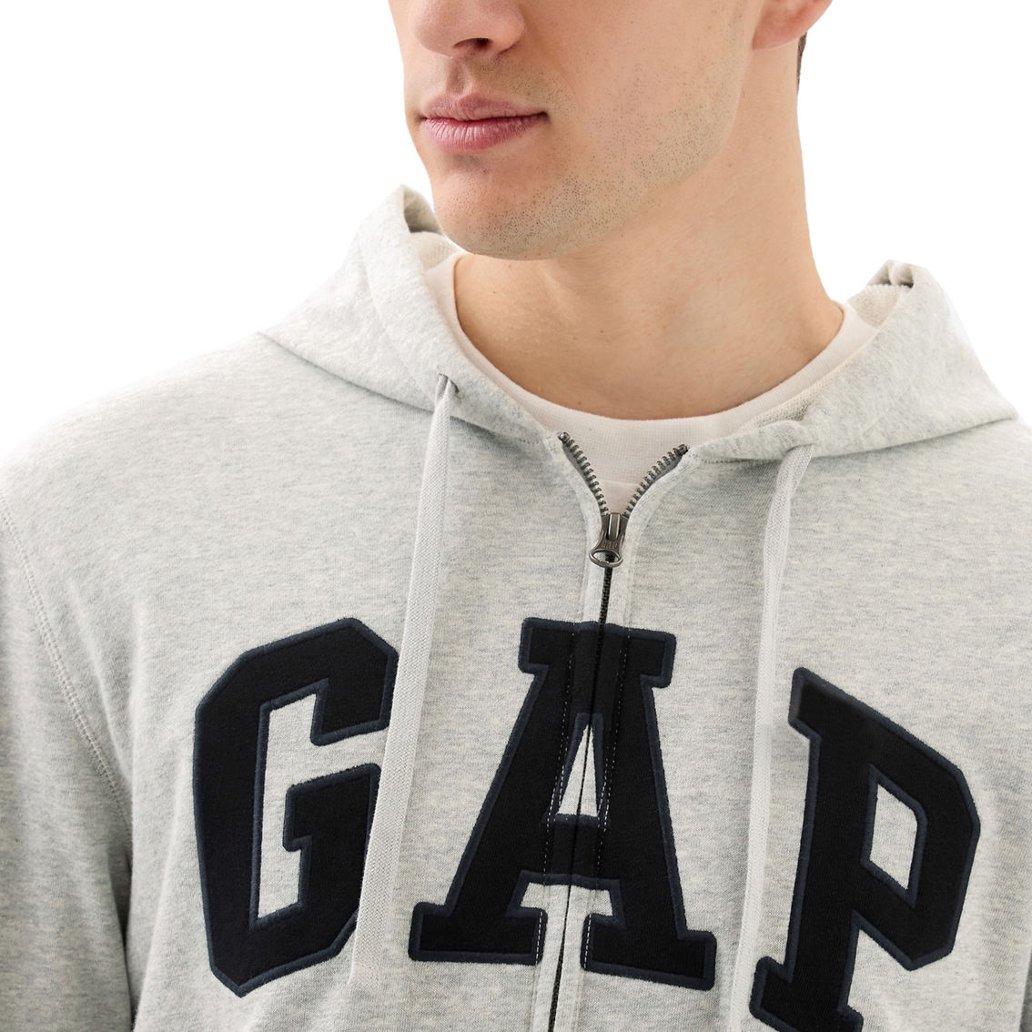 Gap Heritage Logo Fleece Full Zip Hooded Jacket - Image 4 of 4