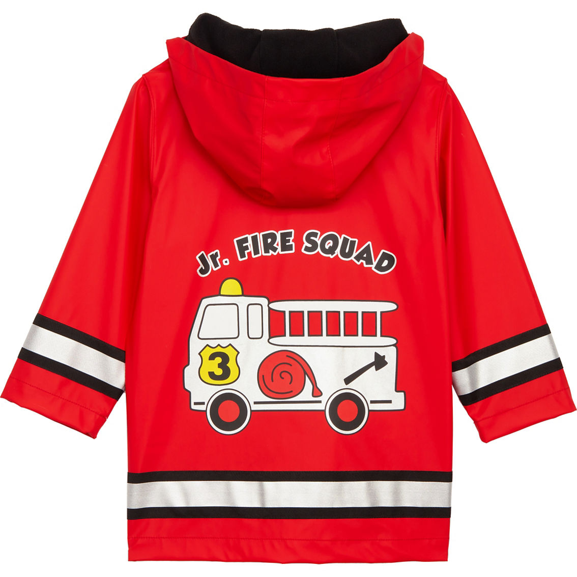 Ixtreme Toddler Boys Fireman Suit Hooded Rain Slicker Jacket - Image 2 of 2