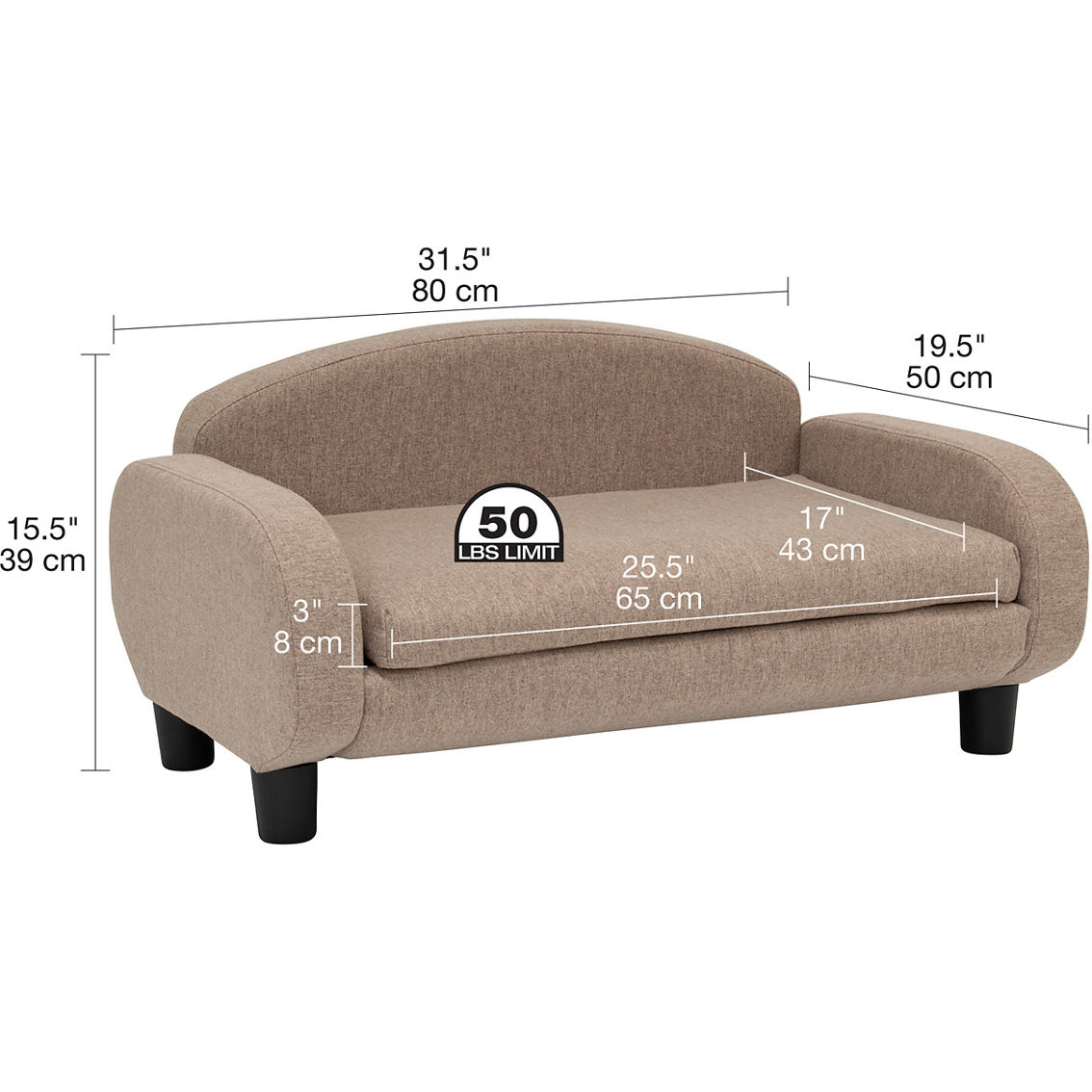 Studio Designs Paws and Purrs Pet Sofa Small - Image 9 of 9