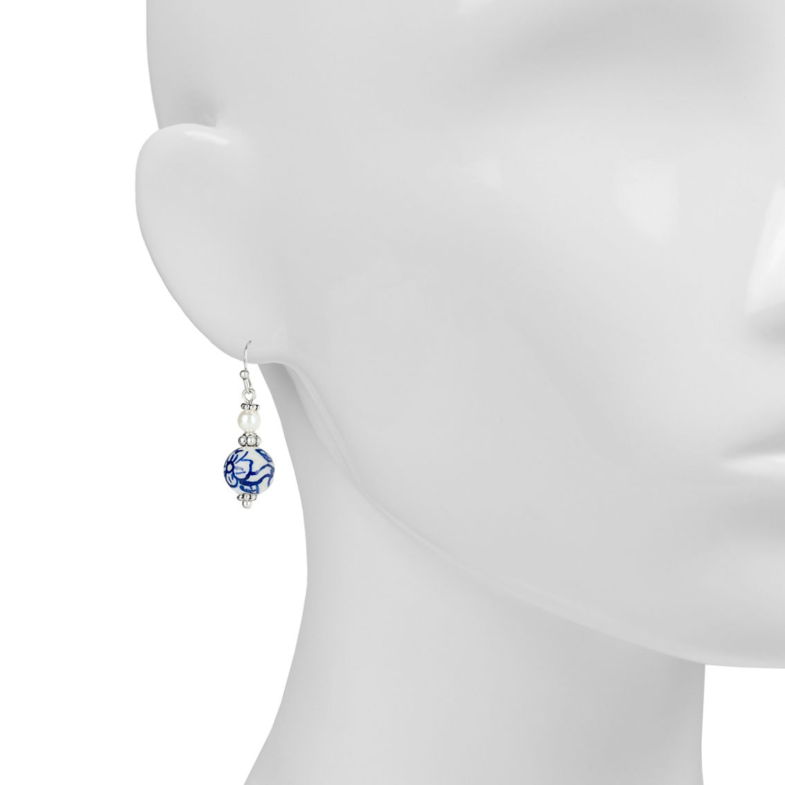 Patricia Nash Blue Double Drop Earrings - Image 2 of 2