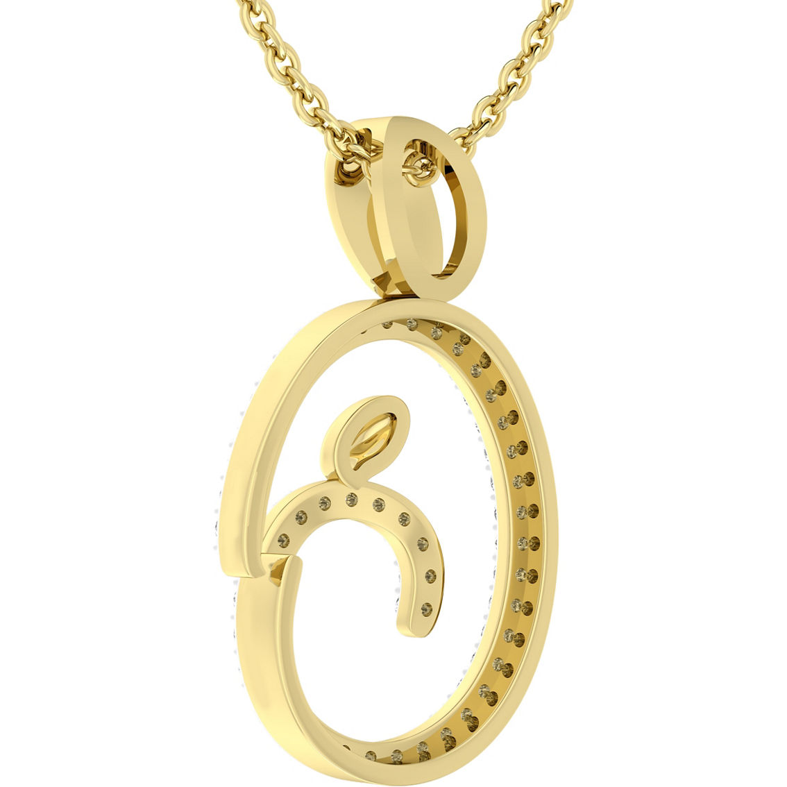 10K Yellow Gold 1/5 CTW Diamond Mother and Child Pendant - Image 2 of 3