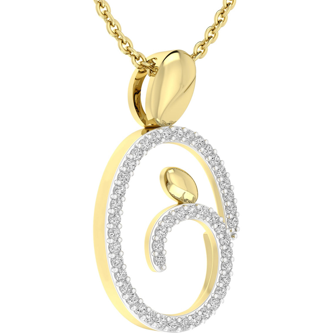 10K Yellow Gold 1/5 CTW Diamond Mother and Child Pendant - Image 3 of 3