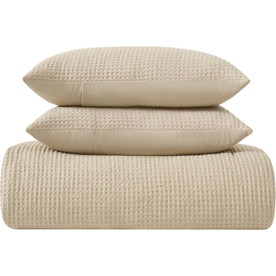 Truly Soft Textured Waffle Comforter 3 pc. Set - Image 2 of 4