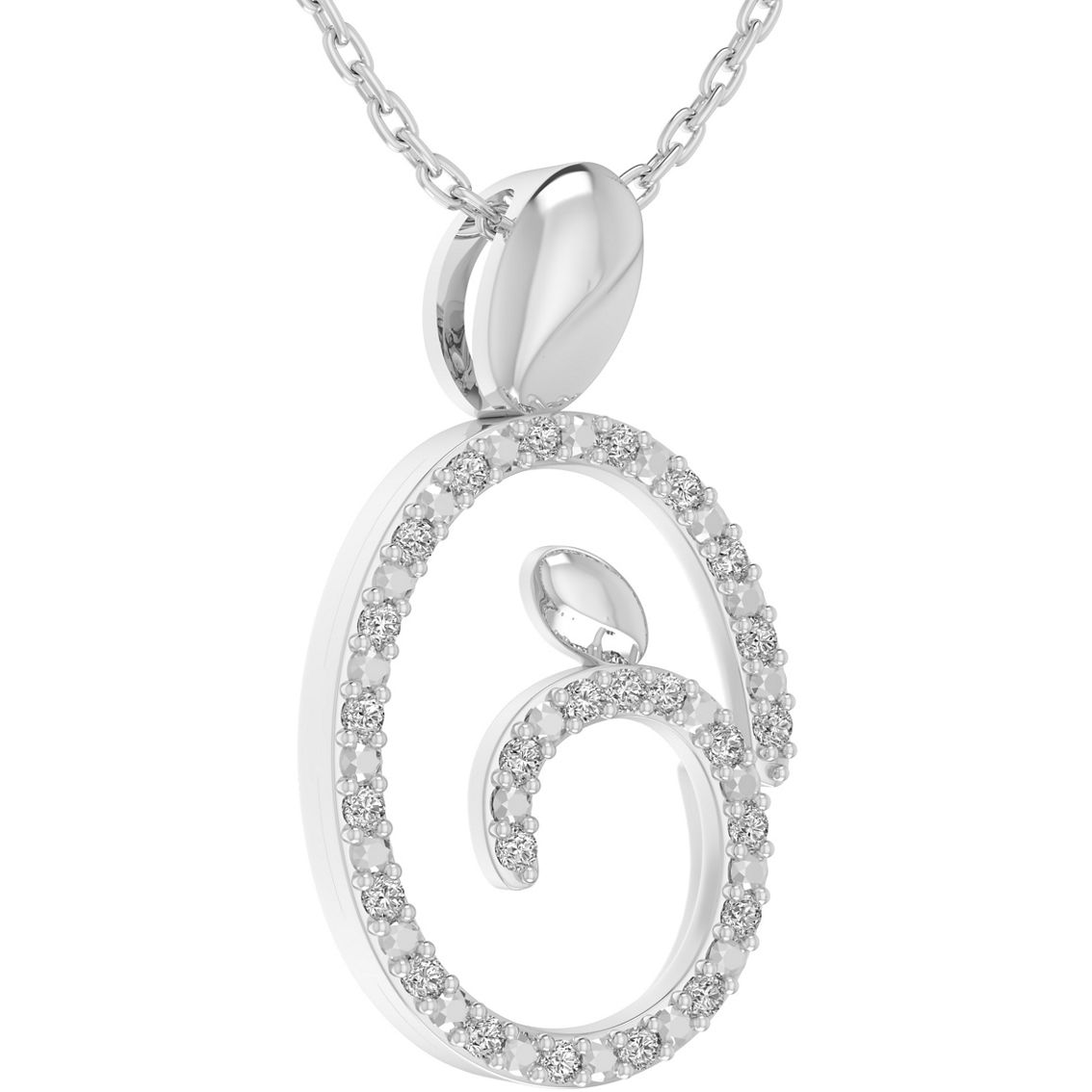 Sterling Silver 1/10 CTW Diamond Mother and Child Pendant - Image 3 of 3