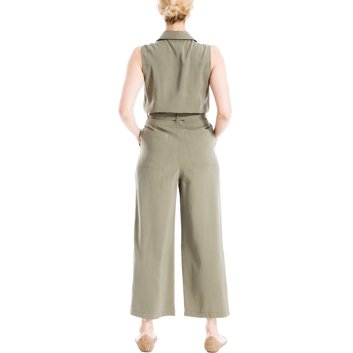 Max Studio Button Top Jumpsuit with Tie - Image 2 of 3