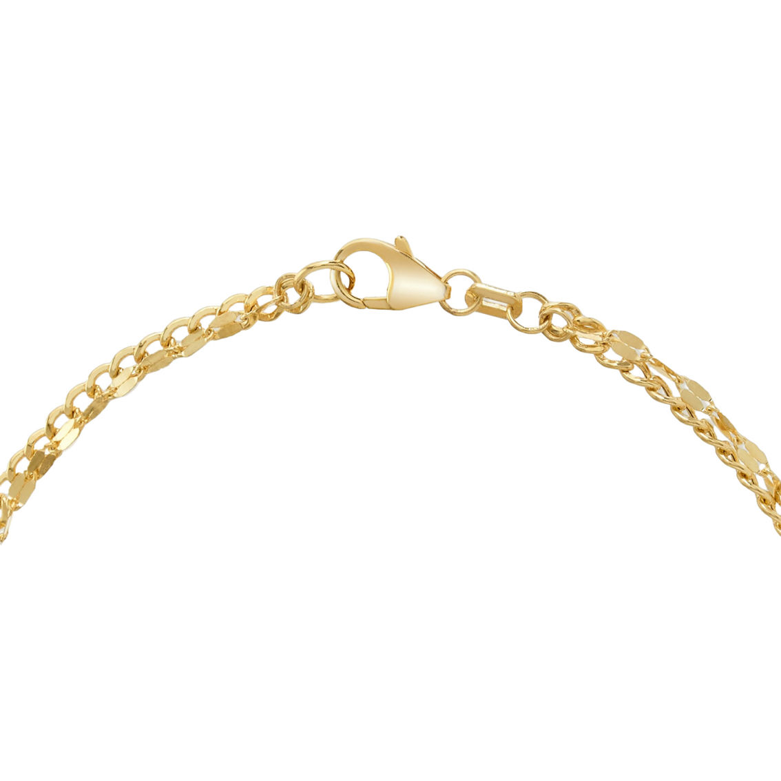 14K  Yellow Gold Double Chain Necklace 17 in. - Image 3 of 3