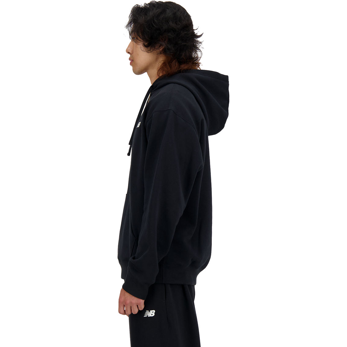 New Balance Sport Essentials Black Fleece Hoodie - Image 3 of 4