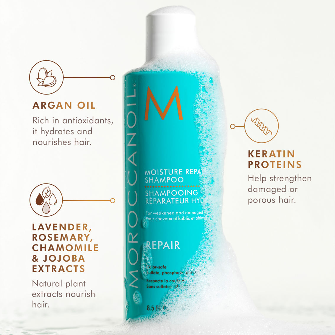 Moroccanoil Moisture Repair Shampoo 8.5 oz. - Image 3 of 3