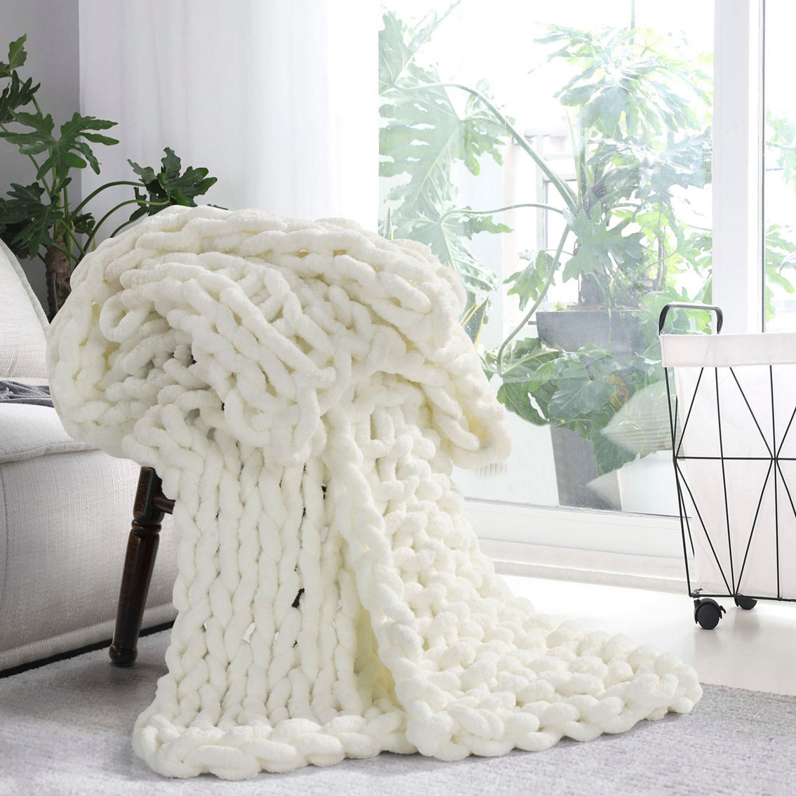 Donna Sharp Chenille Knitted Decorative Throw - Image 5 of 6