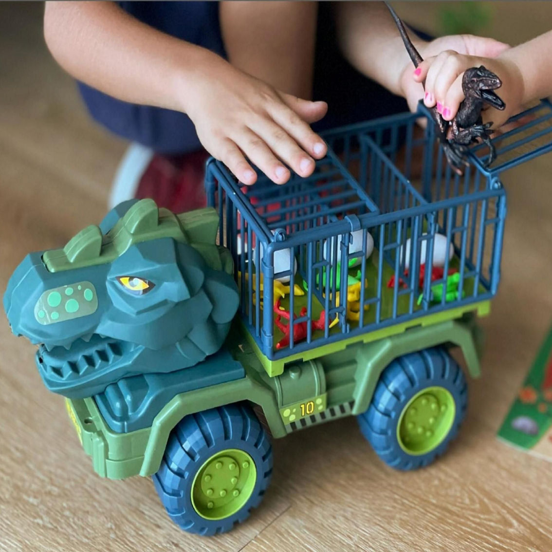 The Bubble Factory Dino Truck 16 pc. Play Set - Image 6 of 9