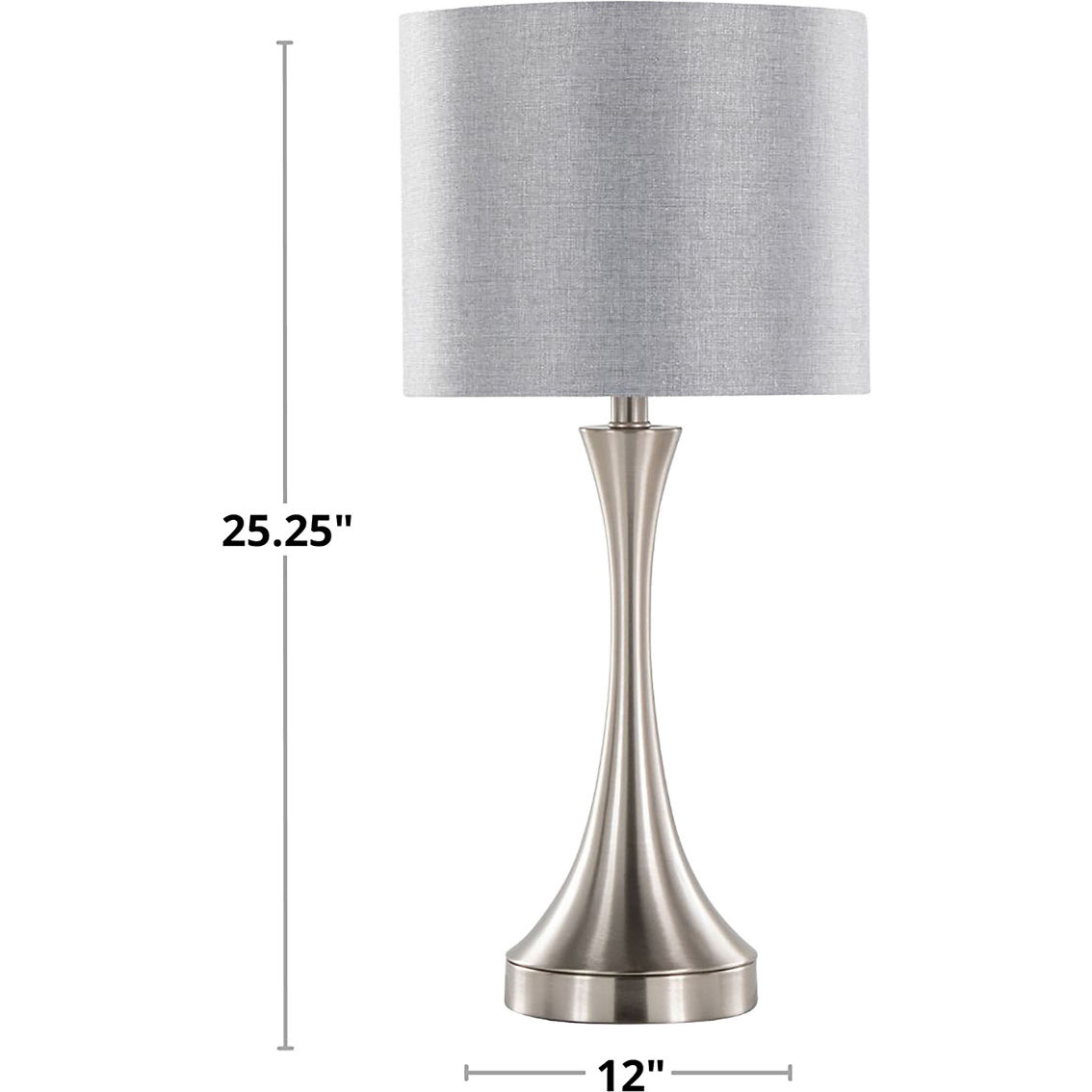 LumiSource Lenuxe 25.25 in. Metal Table Lamp with USB 2 pk. - Image 6 of 9