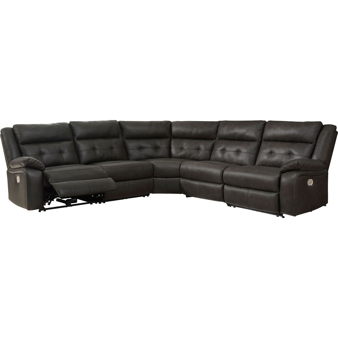 Leather+ by Ashley Mackie Pike 5 pc. Power Reclining Sectional - Image 5 of 10