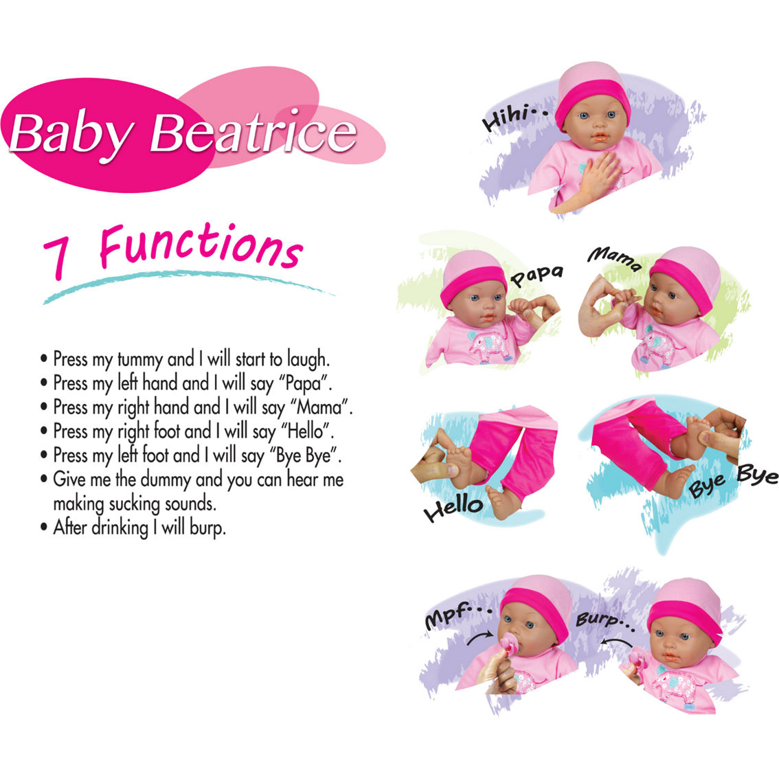 Lissi Dolls 16 in. Baby Beatrice Interactive Baby Doll with Accessories - Image 2 of 4