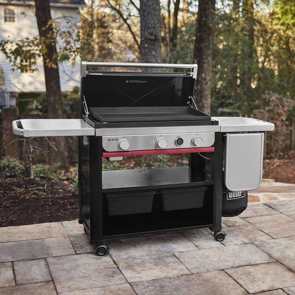 Weber Slate 30 in. Rust-Resistant Griddle with Extendable Side Table - Image 2 of 2