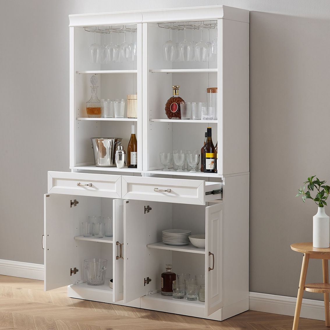Crosley Furniture Stanton 2 pc. Bar Cabinet Set - Image 6 of 6
