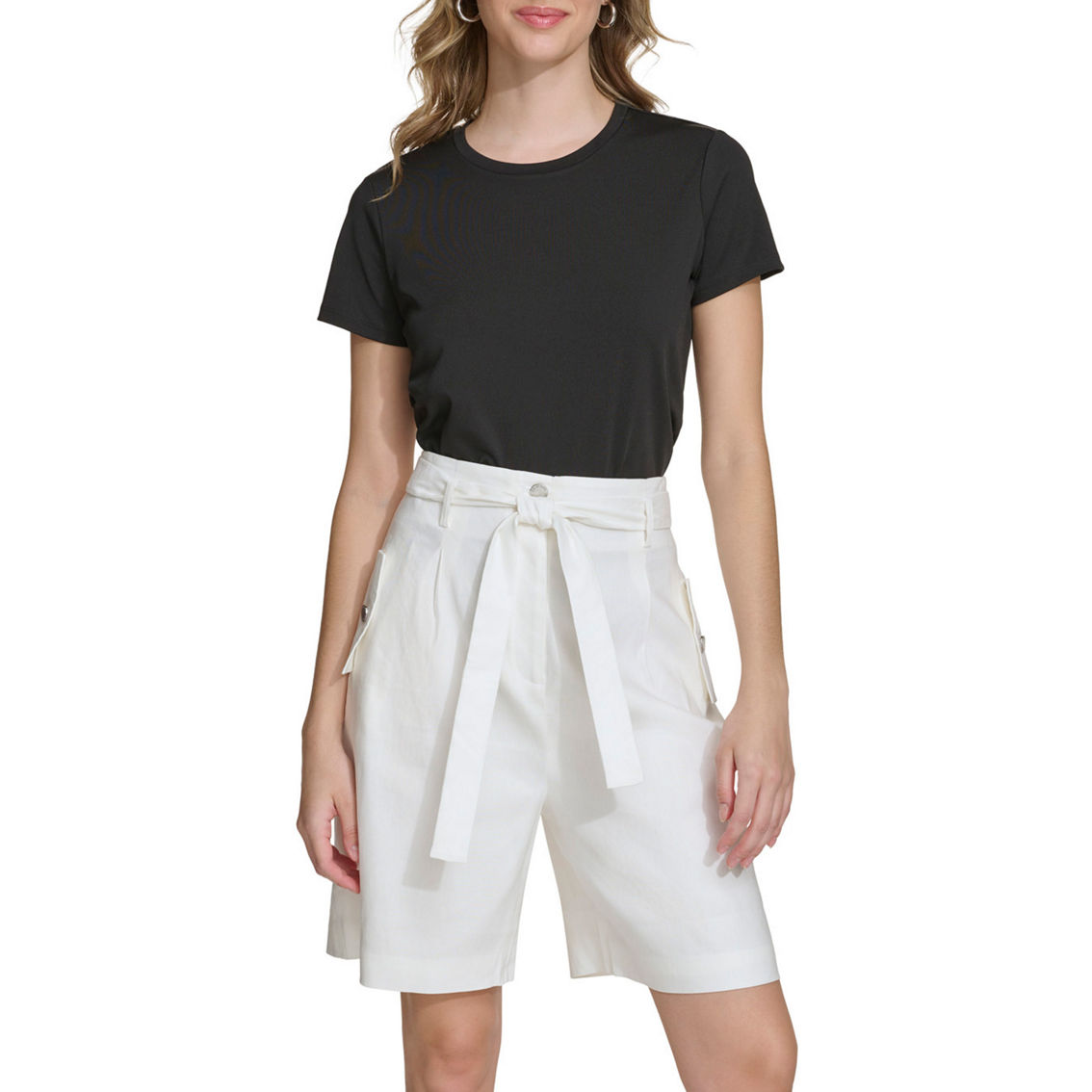 Calvin Klein Side Pocket Belted Shorts - Image 4 of 4