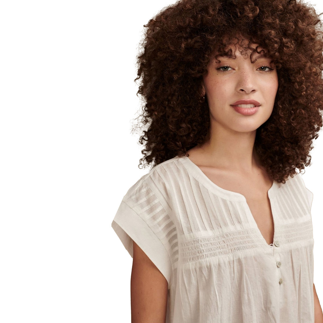Lucky Brand Modern Popover Top - Image 4 of 4
