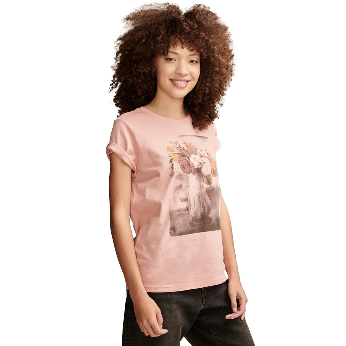Lucky Brand Floral Vase Classic Crew Tee - Image 3 of 4