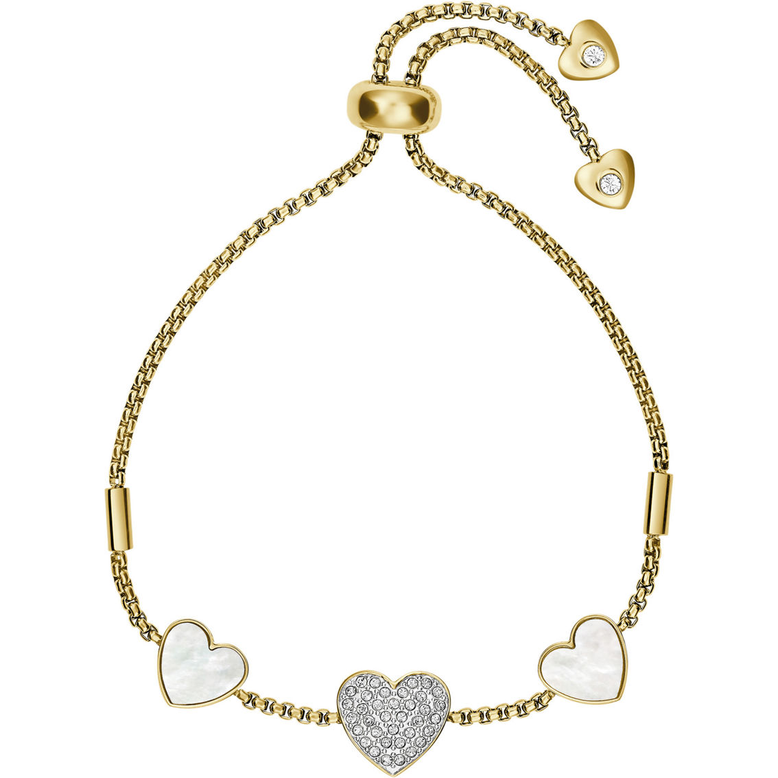Bulova Women's Quartz Crystal Goldtone Bracelet and Watch 3 pc. Set 98X137 - Image 3 of 6