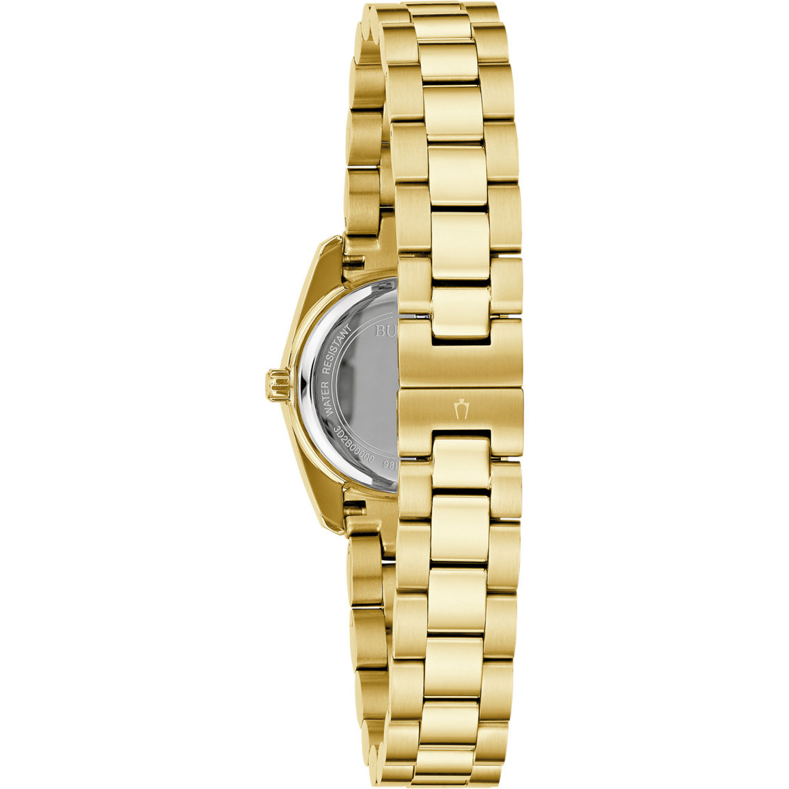Bulova Women's Quartz Crystal Goldtone Bracelet and Watch 3 pc. Set 98X137 - Image 5 of 6