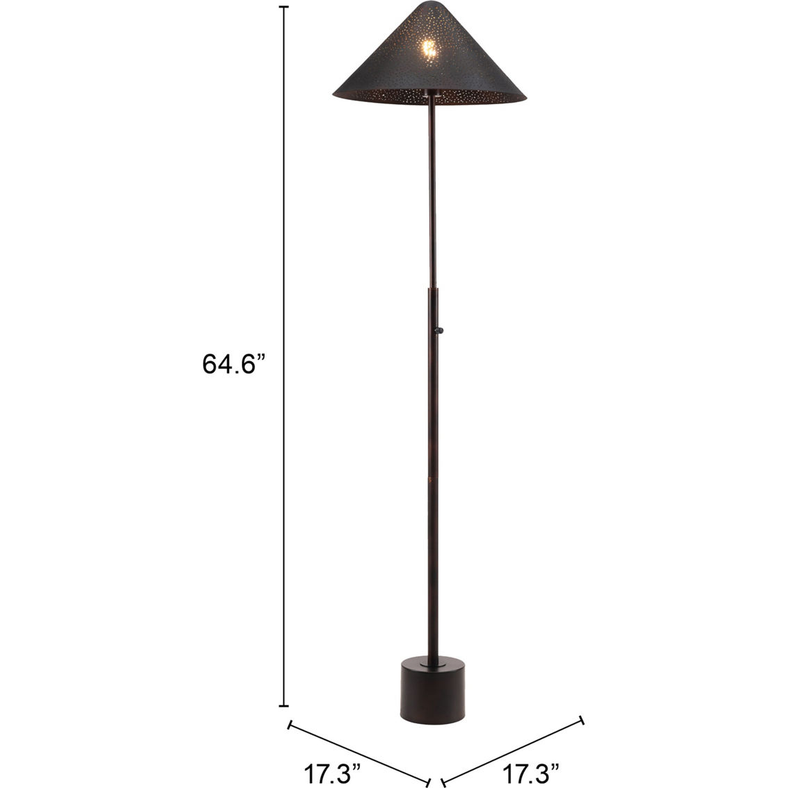 Zuo Modern Cardo Floor Lamp, Bronze - Image 8 of 8