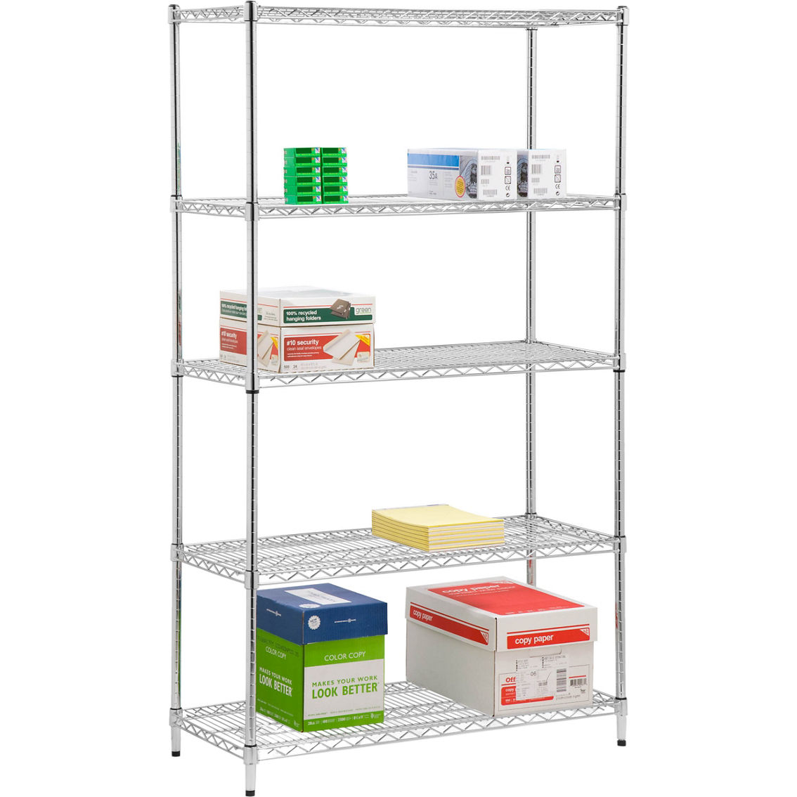 Honey Can Do 5 Tier Heavy Duty Adjustable Shelving Unit - Image 3 of 7