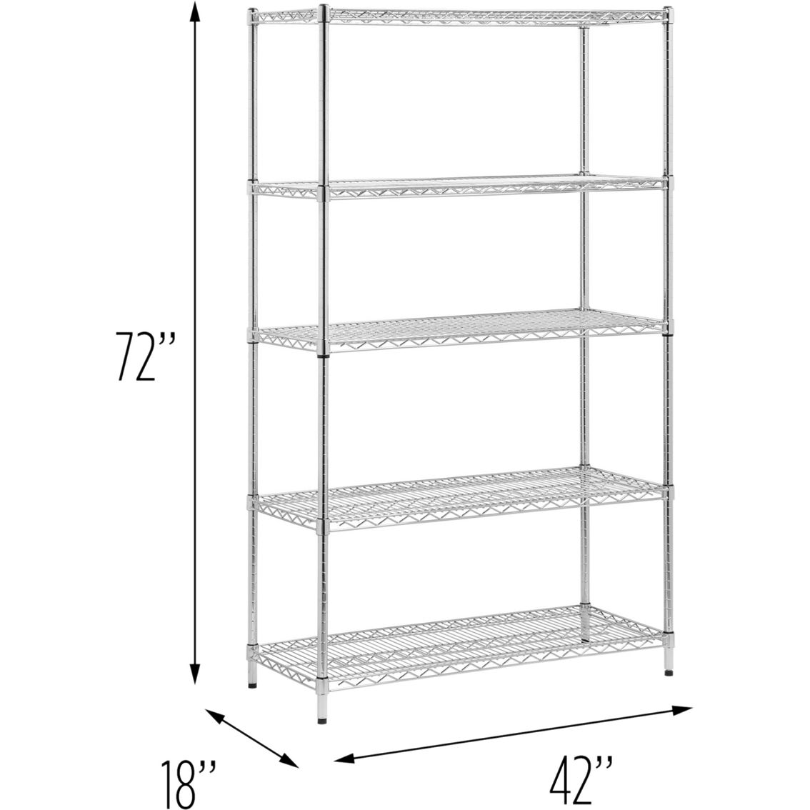 Honey Can Do 5 Tier Heavy Duty Adjustable Shelving Unit - Image 7 of 7