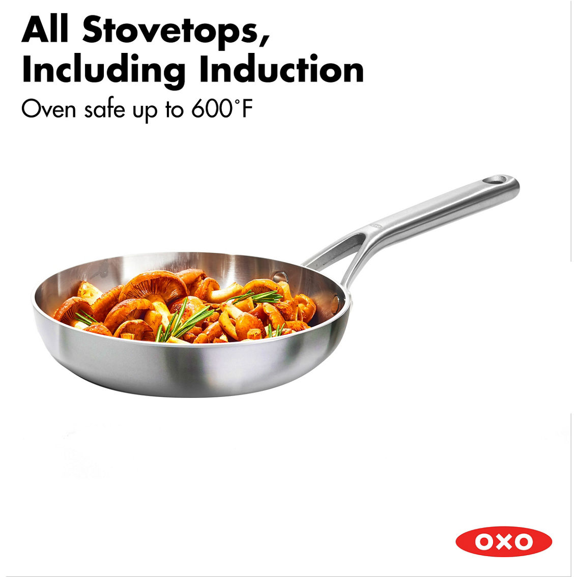 OXO Mira 3-Ply Stainless Steel Frying Pan - Image 4 of 6