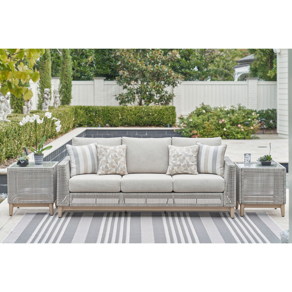 Signature Design by Ashley Seton Creek Outdoor Sofa with Cushion - Image 5 of 5