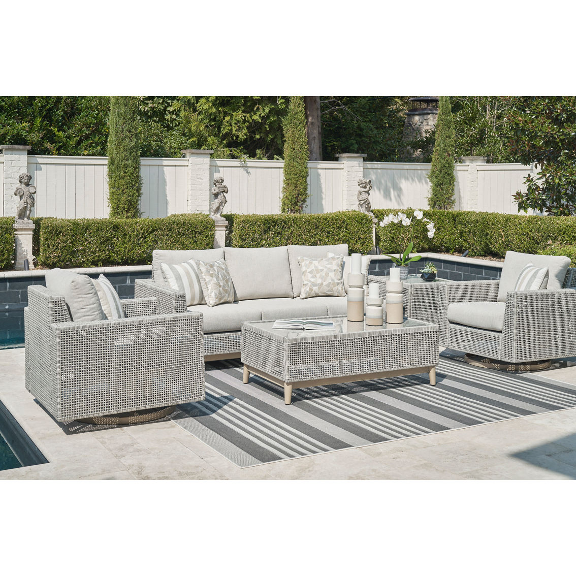 Signature Design by Ashley Seton Creek Outdoor Coffee Table - Image 5 of 6