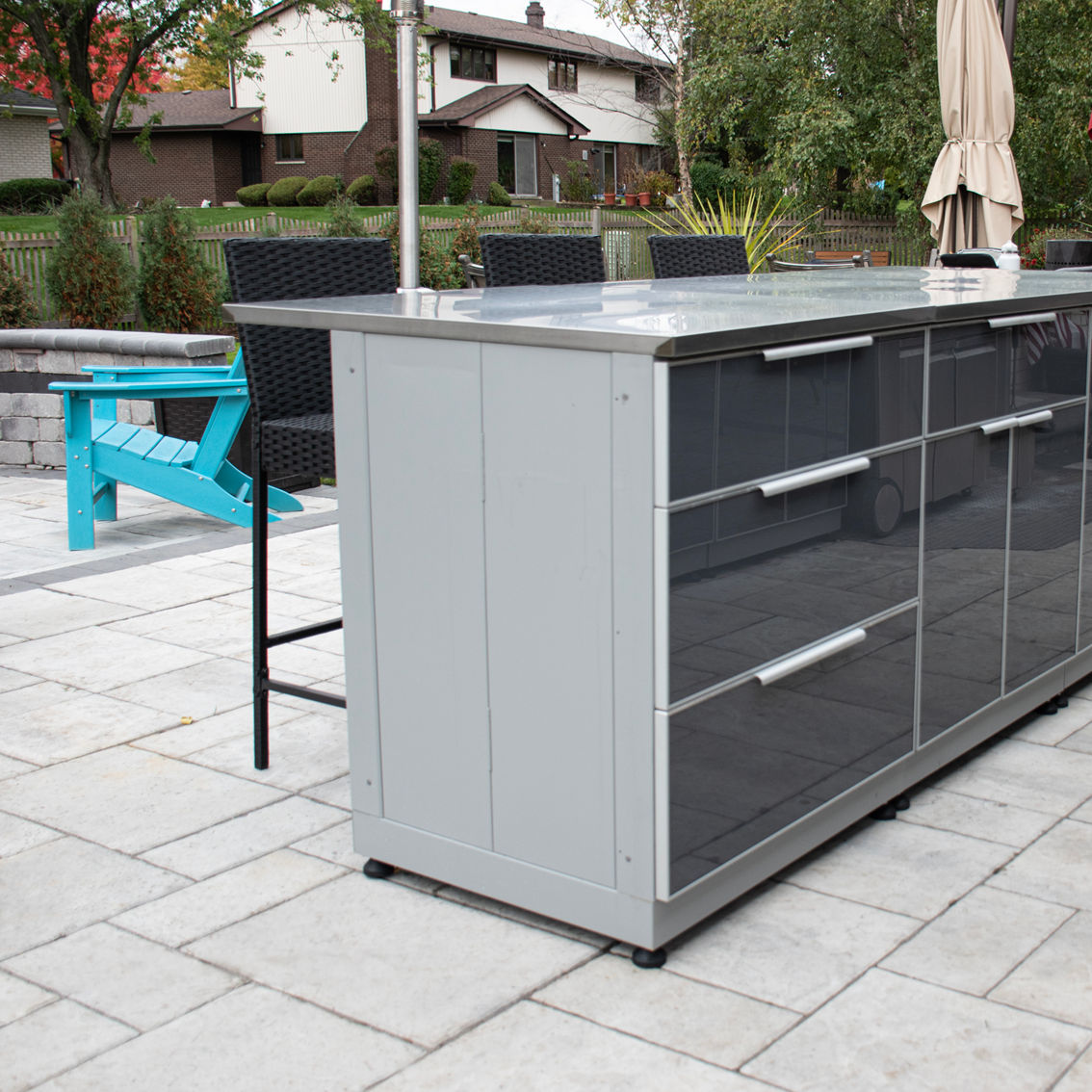 Blue Sky Outdoor Living Double Extended Stainless Steel Countertop - Image 3 of 9